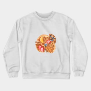 Belgian waffles and berries composition Crewneck Sweatshirt